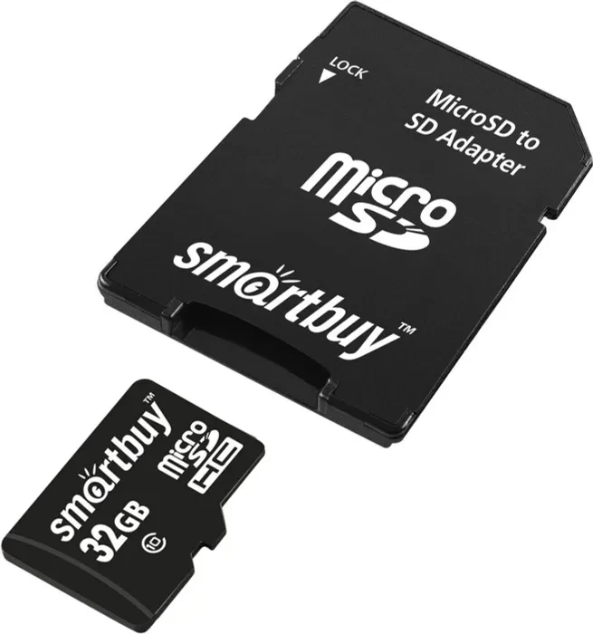 Карта памяти SmartBuy 32GB MicroSDHC Class 10 + SD адаптер 100мб/с