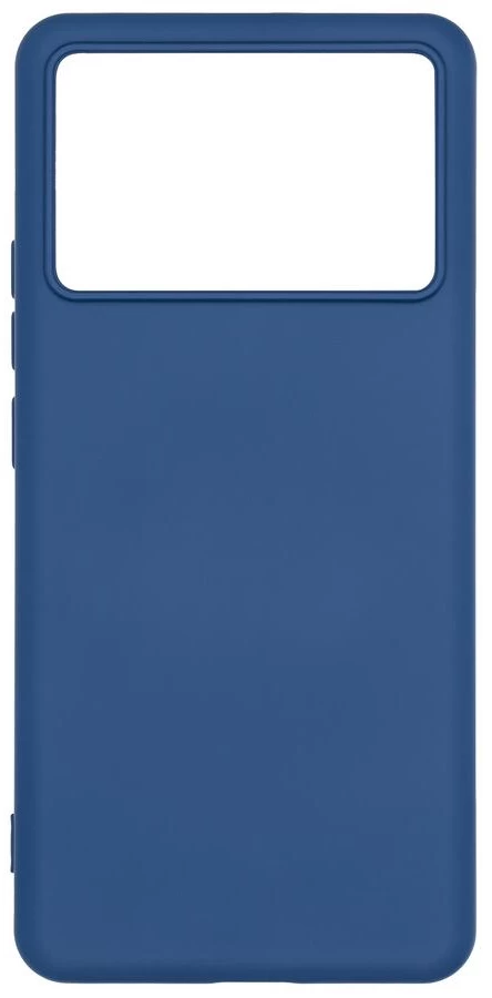 Накладка Silicone Case Logo для Poco X6 Pro 5G, Тёмно-синяя