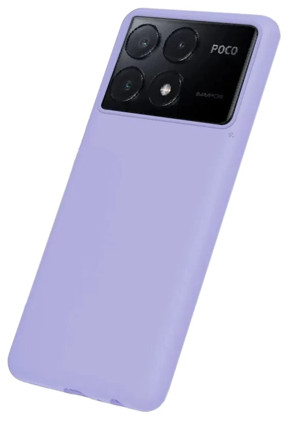 Накладка Silicone Case Logo для Poco X6 Pro 5G, Лиловая
