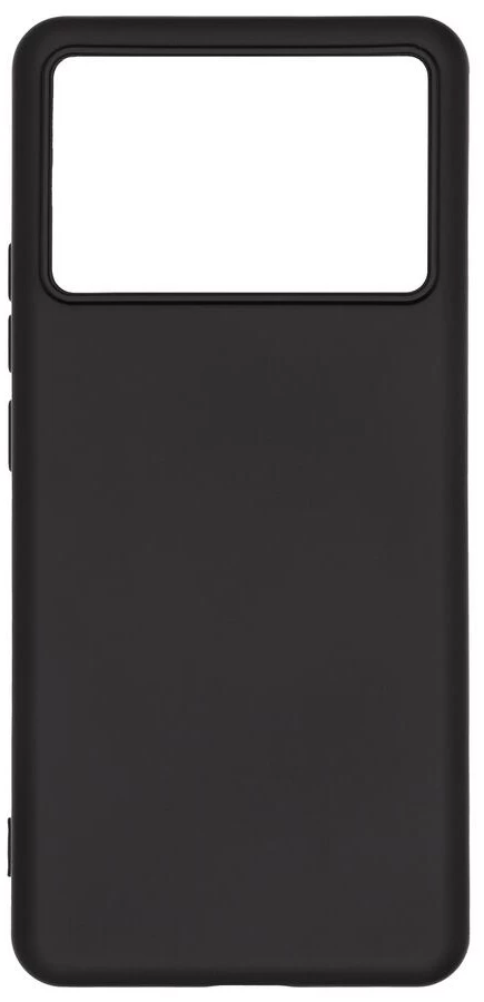 Накладка Silicone Case Logo для Poco X6 Pro 5G, Чёрная
