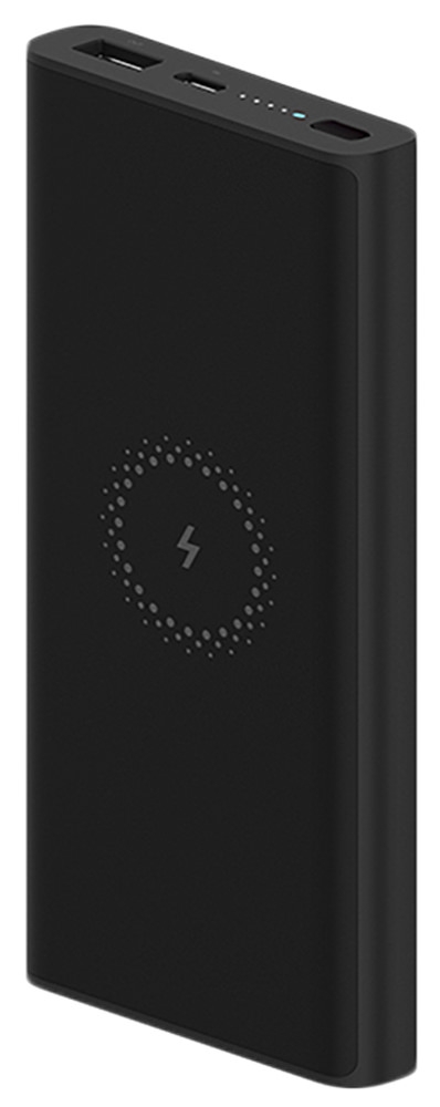 Внешний аккумулятор с возможностью беспроводной зарядки XiaoMi Mi Wireless Power Bank 10000 mAh Youth, Чёрный (WPB15ZM)