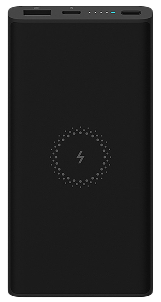Внешний аккумулятор с возможностью беспроводной зарядки XiaoMi Mi Wireless Power Bank 10000 mAh Youth, Чёрный (WPB15ZM)