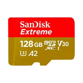 Карта памяти Sandisk 128Gb Extreme microSDXC Class 10 UHS-l 190мб/c (SDSQXAA-128G-GN6MN)
