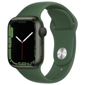 Apple Watch Series 7, 41 мм, алюминий зелёного цвета, спортивный ремешок "зелёный клевер" (MKN03RU/A)