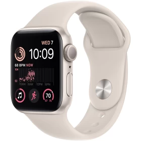 Apple Watch SE 2022, 40 mm, алюминий цвета "сияющая звезда", спортивный ремешок "сияющая звезда" (MNJP3)