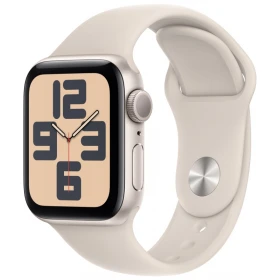 Apple Watch SE 2023 44mm Starlight Sport Band MRE43