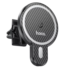 Держатель с беспроводной зарядкой Hoco CA85 Ultra-Fast 15W Magnetic Wireless Charging, Чёрный