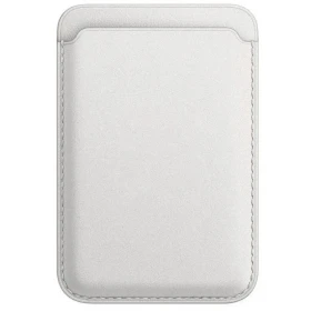 Магнитный бумажник Leather Wallet MagSafe для iPhone, White