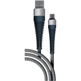 Кабель Fishbone USB - Type-C, 3А, 1m, Тёмно-серый