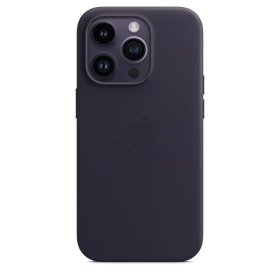Чехол Leather Case With MagSafe High Copy для iPhone 14 Pro, Deep Violet