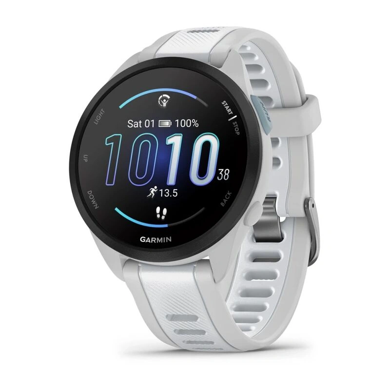 Умные часы Garmin Forerunner 165 Music Amoled, Серо-дымчатый/Белый камень (010-02863-31). Фото 1