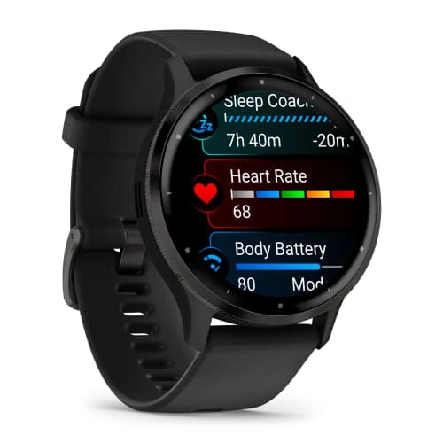 Умные часы Garmin Venu 3 Black with Black Buckle. Фото 3