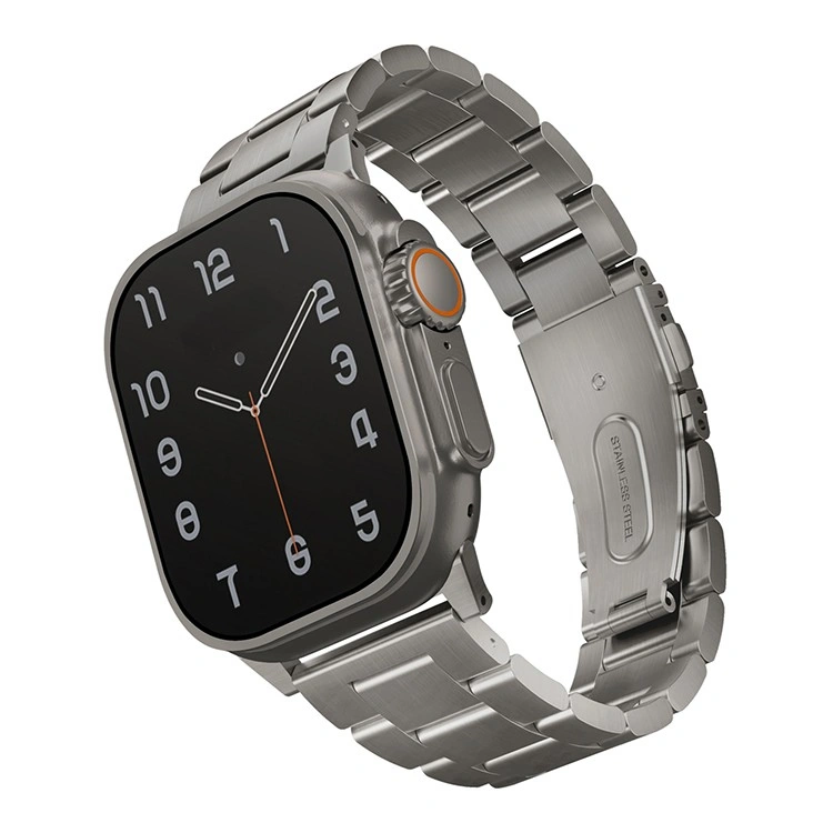 Ремешок Uniq для Apple Watch 44/45/46/49мм OSTA Steel Strap with Self-Adjustable Links, Silver (49MM-OSTASIL). Фото 1