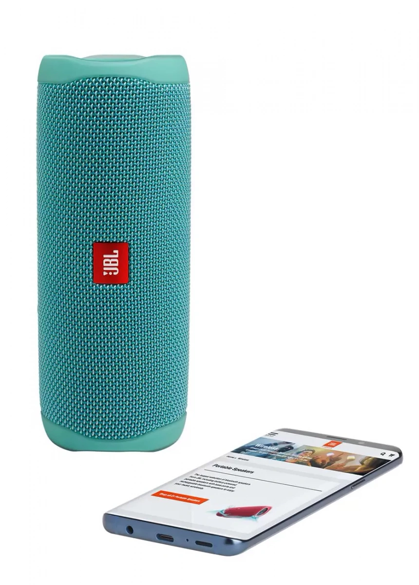 Беспроводная акустика JBL Flip 5, Teal (JBLFLIP5TEAL). Фото 4