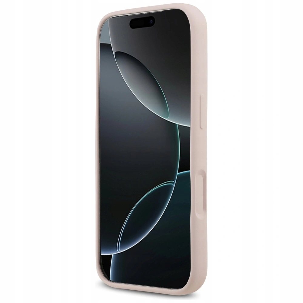 Накладка Guess для iPhone 17 Pro Liquid silicone Gold metal logo (MagSafe), Hard Pink (GUHMP17LSMBSLP). Фото 4