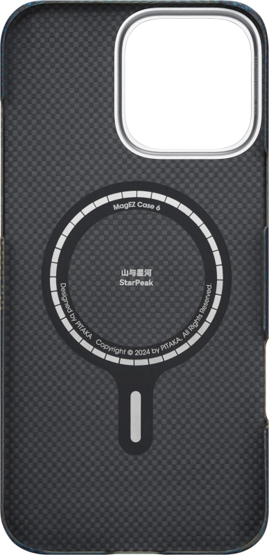Накладка Pitaka для iPhone 16 Pro Max StarPeak Tactile Woven, Milky Way Galaxy (KI1602PMYG). Фото 5