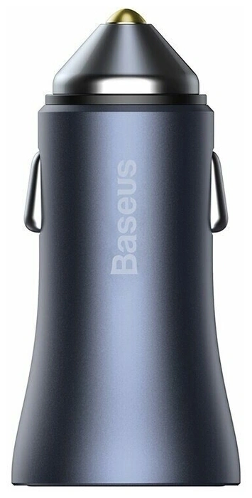 Автомобильное зарядное устройство Baseus Golden Contactor Pro Dual Quick Charger Type C - USB 40W, Тёмно-серое (CCJD-0G). Фото 4