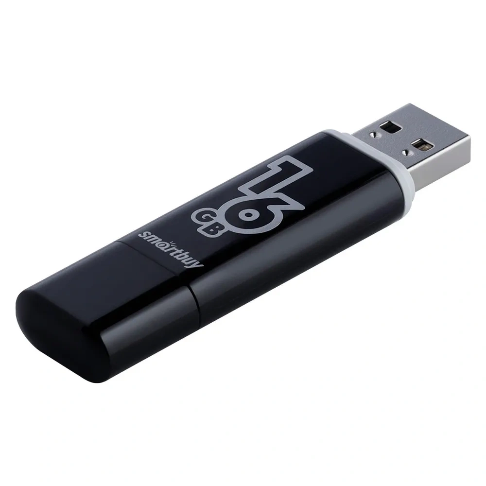 Накопитель SmartBuy 16GB Glossy USB 2.0 (SB16GBGS-K). Фото 2