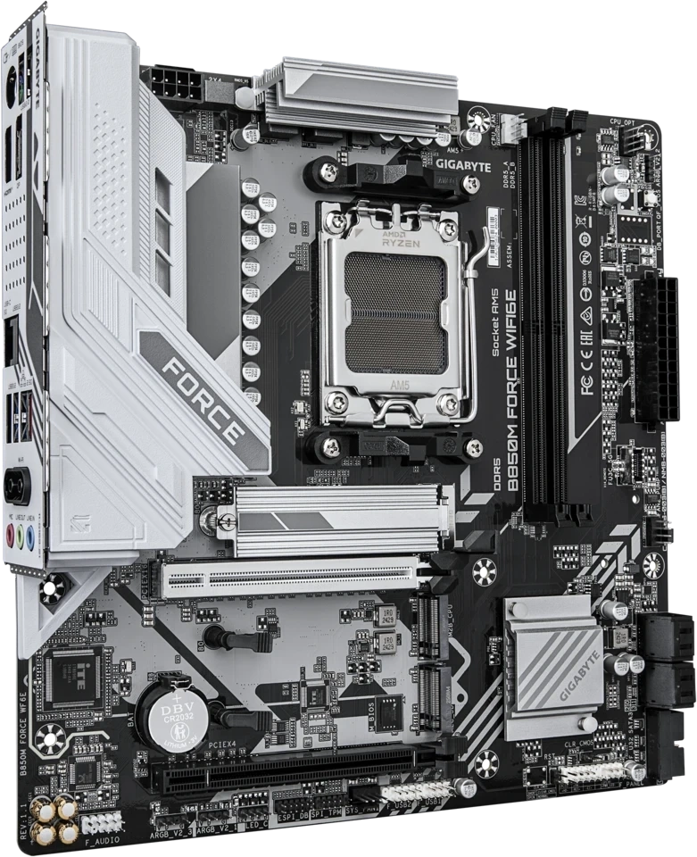 Материнская плата Gigabyte B850M FORCE WF6E (AM5, mATX). Фото 2