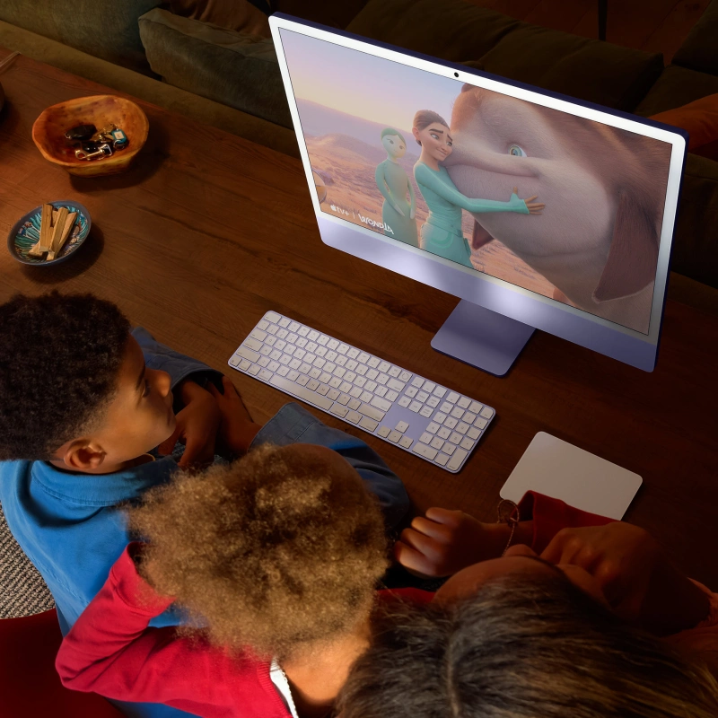 Apple iMac 24" Retina 4,5K, (MWV13RU/A) (M4, 10C CPU, 10C GPU, 16 ГБ, 256 ГБ SSD, 2024), Blue. Фото 5