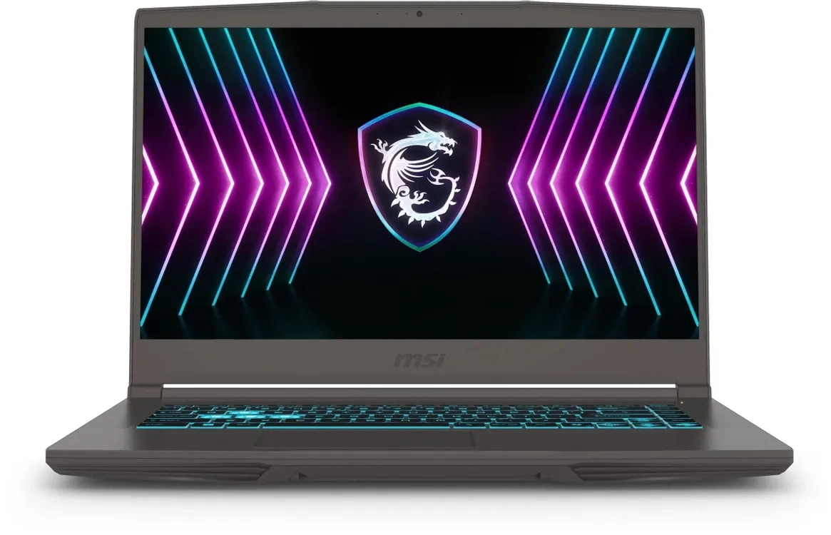 MSI Thin 15 B2RVE-3450XRU Чёрный (15.6" IPS, Intel Core 5 210H, 16 Гб, SSD 512 Гб, GeForce RTX 4050, no OS) 9S7-16R831-3450. Фото 1