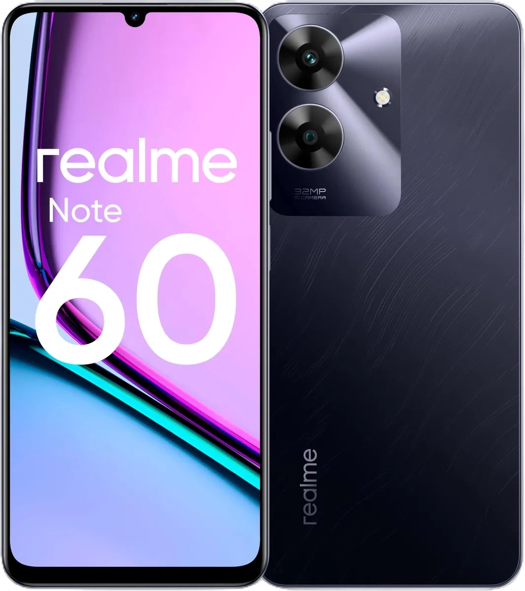 Смартфон Realme Note 60 6/128, Marble Black. Фото 1