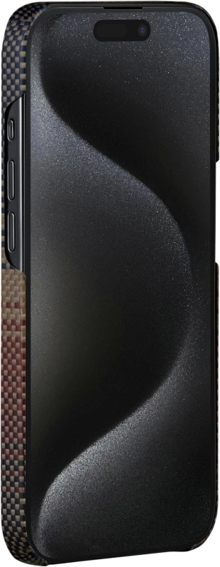 Накладка противоударная Pitaka Fusion Weaving MagEZ 5 для iPhone 15 Pro Max, Sunset (KI1501SUM). Фото 5