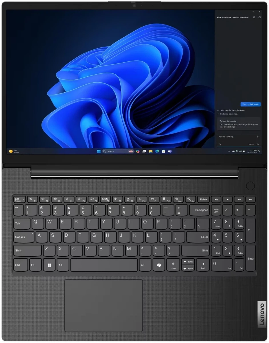 Lenovo V15 G5 IRL (2025) Чёрный (15.6", Intel Core i5-13420H, 16 Гб, 512 Гб SSD, Intel UHD Graphics, noOS) 83GW0066PB. Фото 4