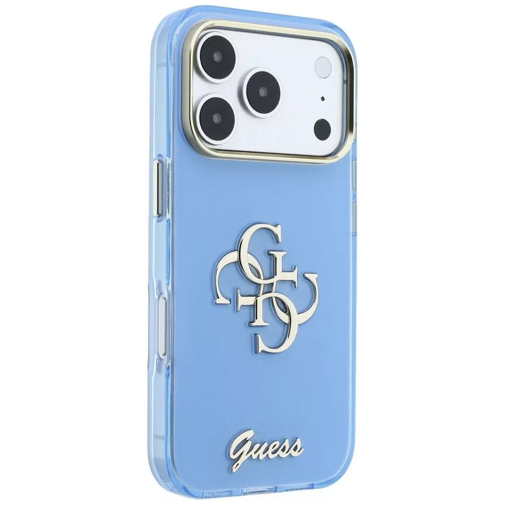 Накладка Guess для iPhone 18 Pro Max / 17 Pro Max IML 4G Big and Script metal logo & Cam Hard, Light Blue (GUHCP18X5HC4MLSL). Фото 3
