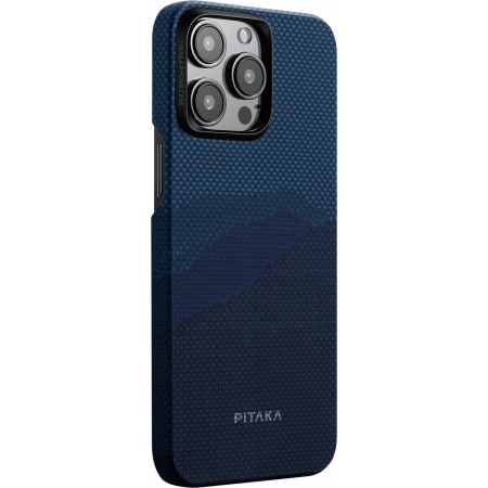 Накладка противоударная Pitaka MagEZ Case 4 Over The Horizon для iPhone 15 Pro, Чёрно-синий, арамид (KI1501POTH). Фото 2