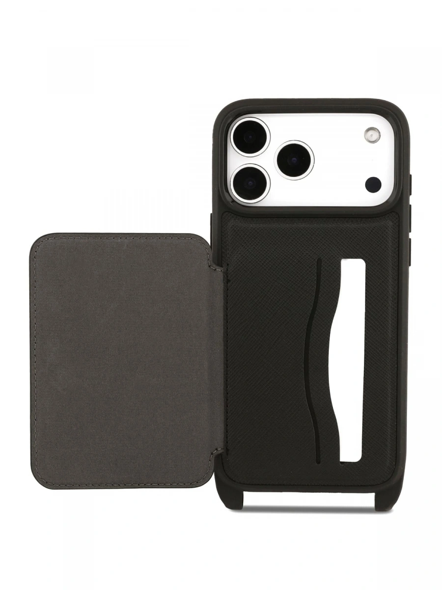 Накладка Lagerfeld для iPhone 17 Pro Max Crossbody cardslot PU Saffiano NFT Karl&Choupette Hard, Black (KLHCP17XCSAKCPMK). Фото 3