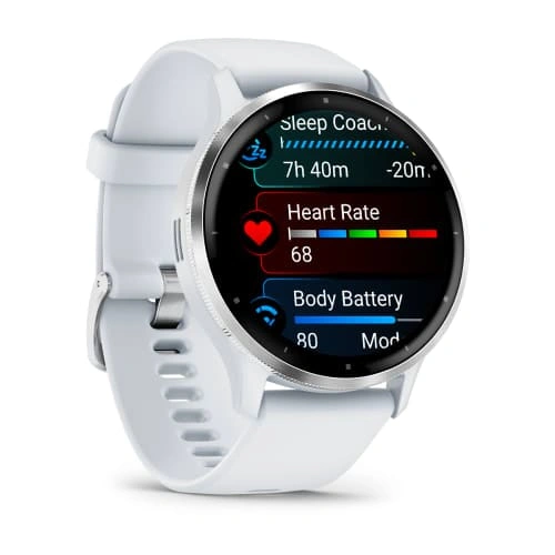 Умные часы Garmin Venu 3 Whitestone with Silver Buckle. Фото 3