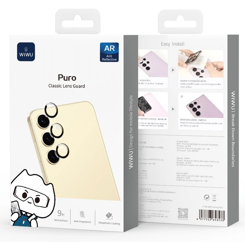 Защитное стекло на камеру Wiwu Classic Lens Guard for Samsung Galaxy S25, Clear. Фото 2