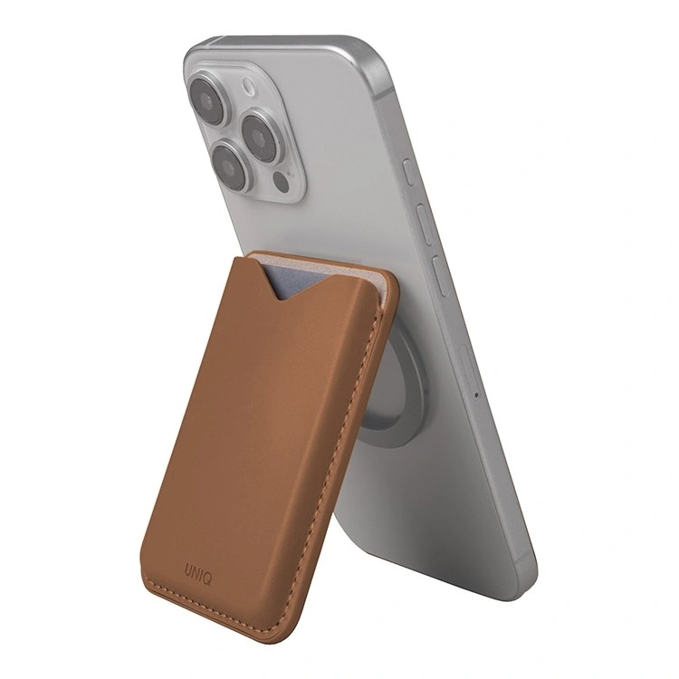 Магнитный бумажник Uniq для iPhone Lyden Evo Magnetic Card Holder, Коричневый (LYDENEVO-CARAMEL). Фото 2
