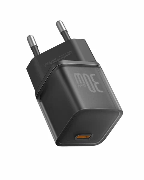 Сетевое зарядное устройство Baseus GaN5S Fast Charger Type-C 30W EU, Black (P10162504113-00). Фото 5