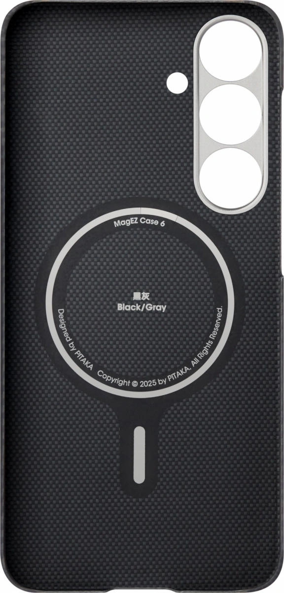 Накладка Pitaka Ultra-Slim для Samsung Galaxy S25, Black/Gray (KS2501). Фото 3