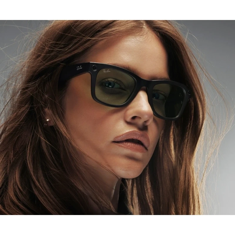 Умные очки Ray Ban Wayfarer RW4008 Matte Black/Graphite Green Transition 155-53mm (601S1M53). Фото 5