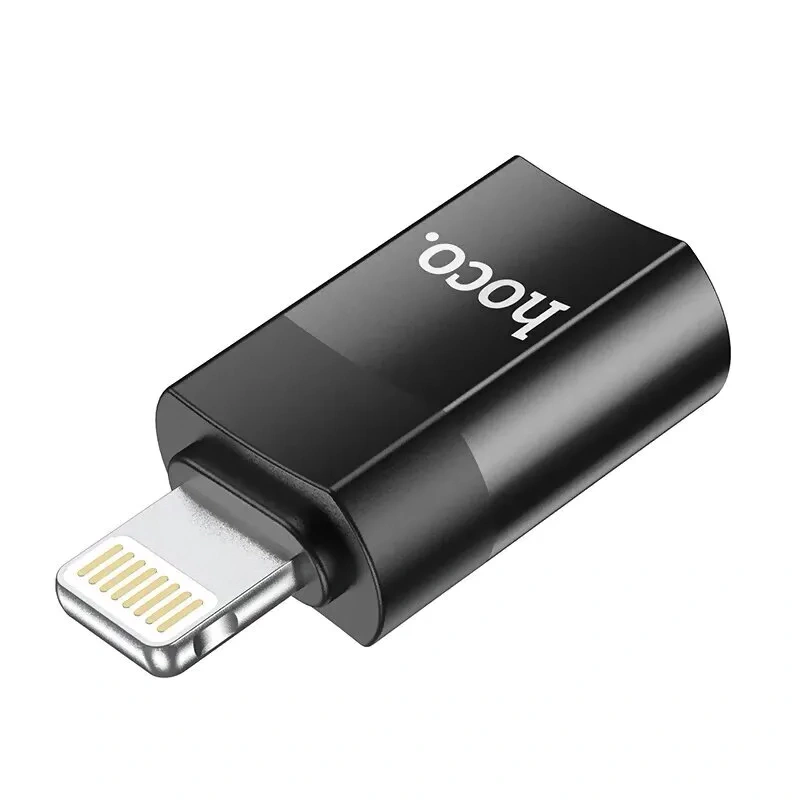 Переходник Hoco UA17 OTG Lightning to Type-С, Чёрный. Фото 4