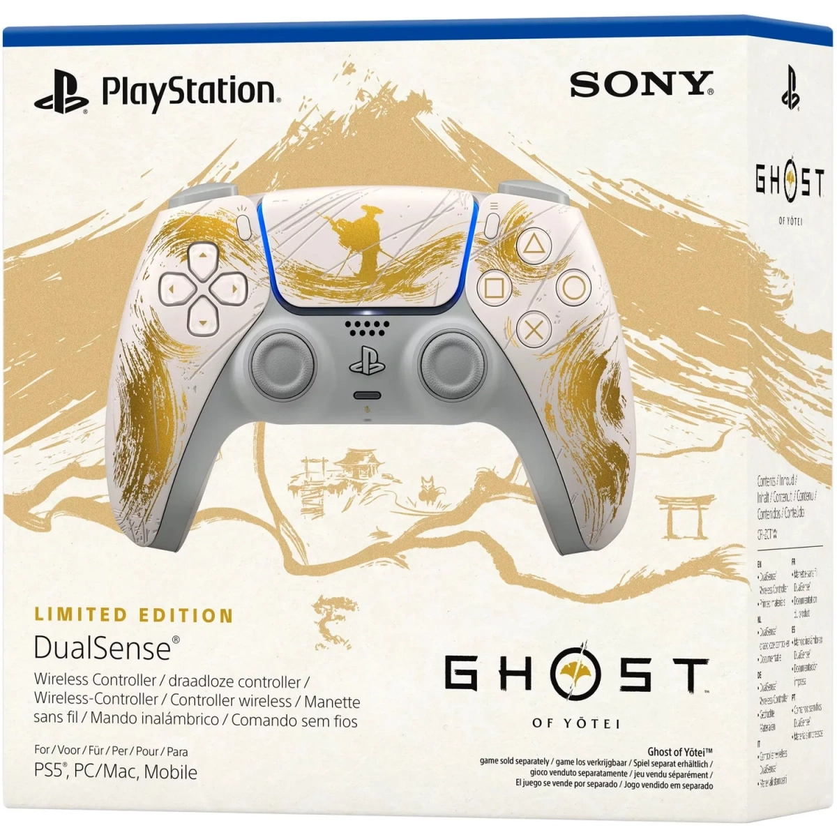 Беспроводной контроллер Sony DualSense (PS5), Ghost of Yotei Gold Limited Edition (CFI-ZCT1). Фото 6
