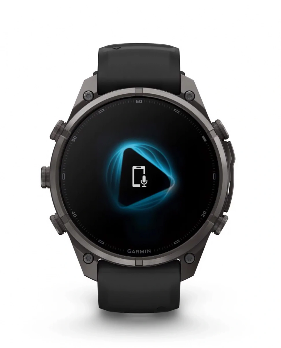Умные часы Garmin Fenix 9 Pro 47MM, АMOLED, LTE, Carbon gray DLC titanium with black/pebble gray silicone band. Фото 5