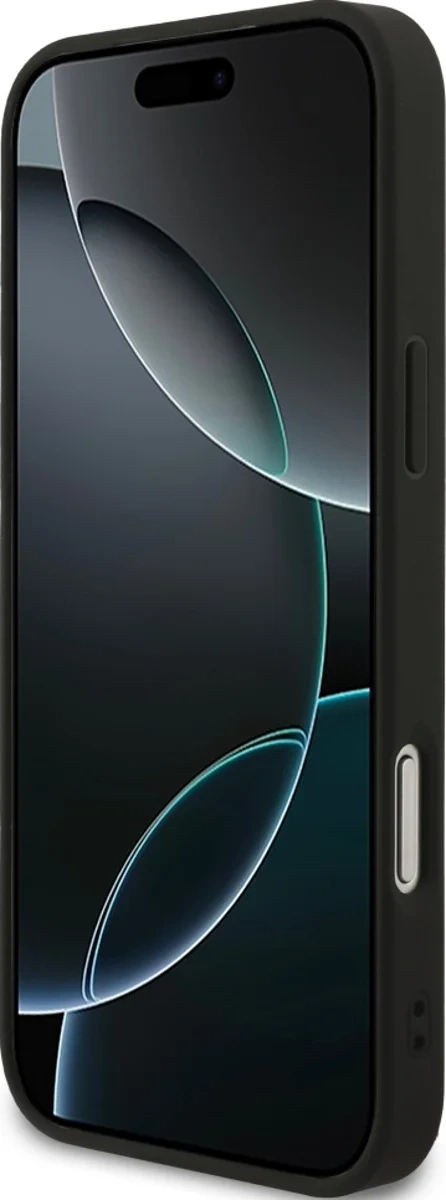 Накладка Guess для iPhone 17 Pro PU Saffiano with Classic metal logo (MagSafe), Hard Black (GUHMP17LPSAHMCK). Фото 5