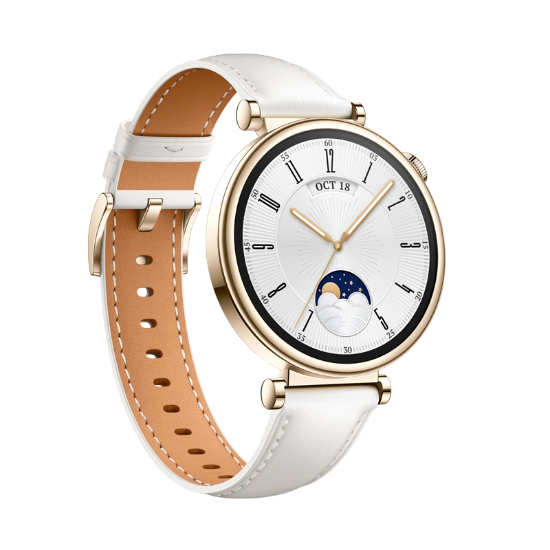 Умные часы Huawei Watch GT 4 41mm, Белый/Белый кожаный ремешок (ARA-B19). Фото 4