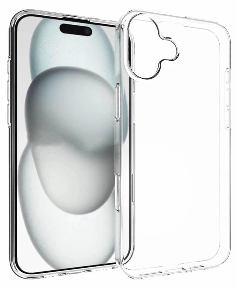 Накладка для iPhone 16 силиконовая ультратонкая 0.3 мм, Прозрачная. Фото 1