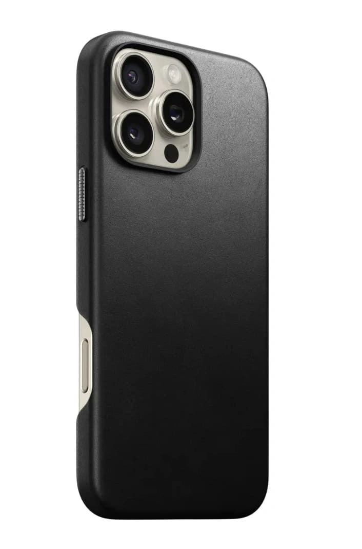 Накладка Nomad Traditional Leather Case With MagSafe для iPhone 16 Pro, Black (NM01391685). Фото 1