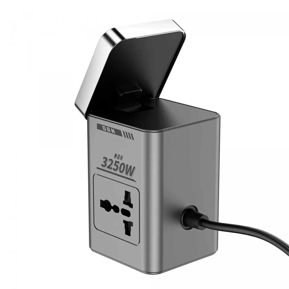 Беспроводное зарядное устройство Wiwu Wi-W040 8 в 1 65Вт, with cable&socket, Серое. Фото 5