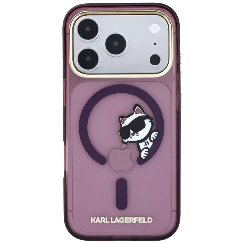 Накладка Lagerfeld для iPhone 18 Pro Max/17 Pro Max IML Sketch Choupette Hard (MagSafe), Burgundy (KLHMP18X6HCPSCR). Фото 1