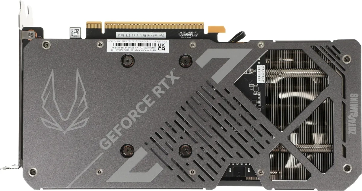 Видеокарта ZOTAC GeForce RTX 5070 GAMING Twin Edge 12GB GDDR7 192 bit PCIe 5.0. Фото 2