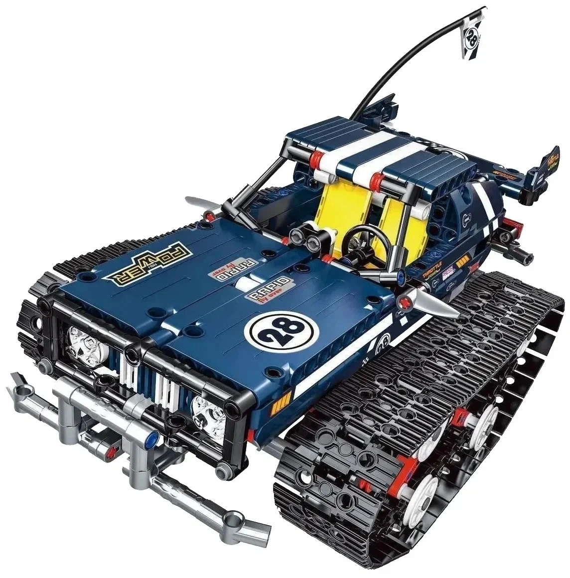 Конструктор Mould King Techinque 13025. Гусеничный джип, 626 деталей, пульт ДУ, двигатель. Фото 2