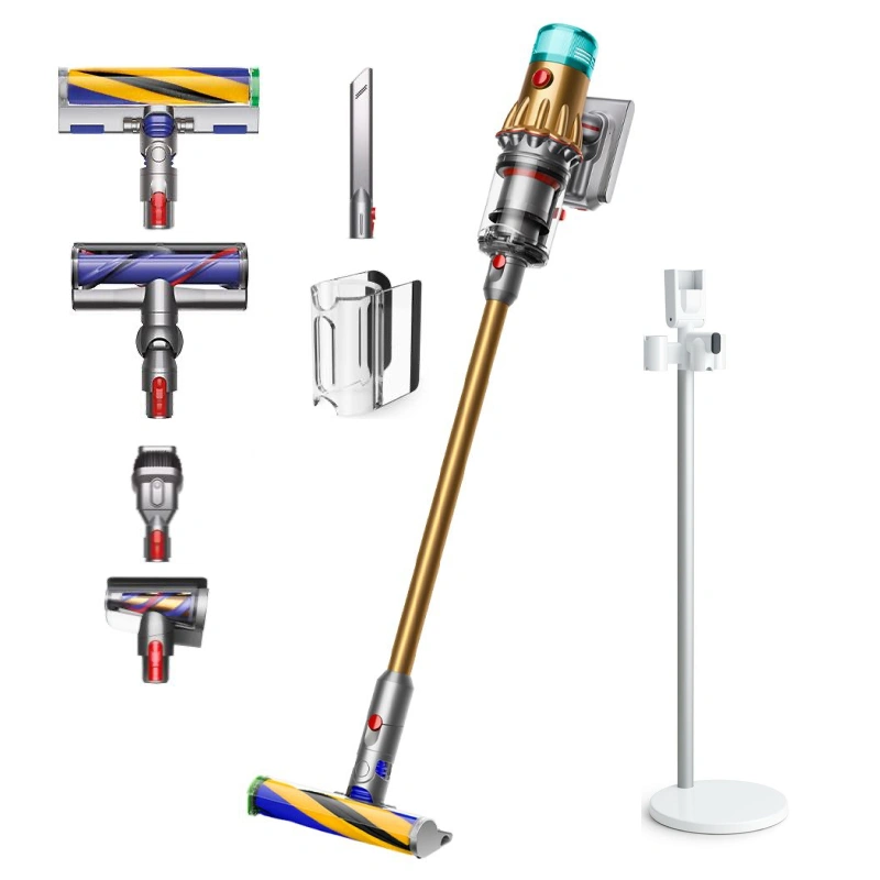 Беспроводной пылесос Dyson V12 Detect Slim Absolute, Gold/Gold (SV46) + Док-станция Floor Dock. Фото 1