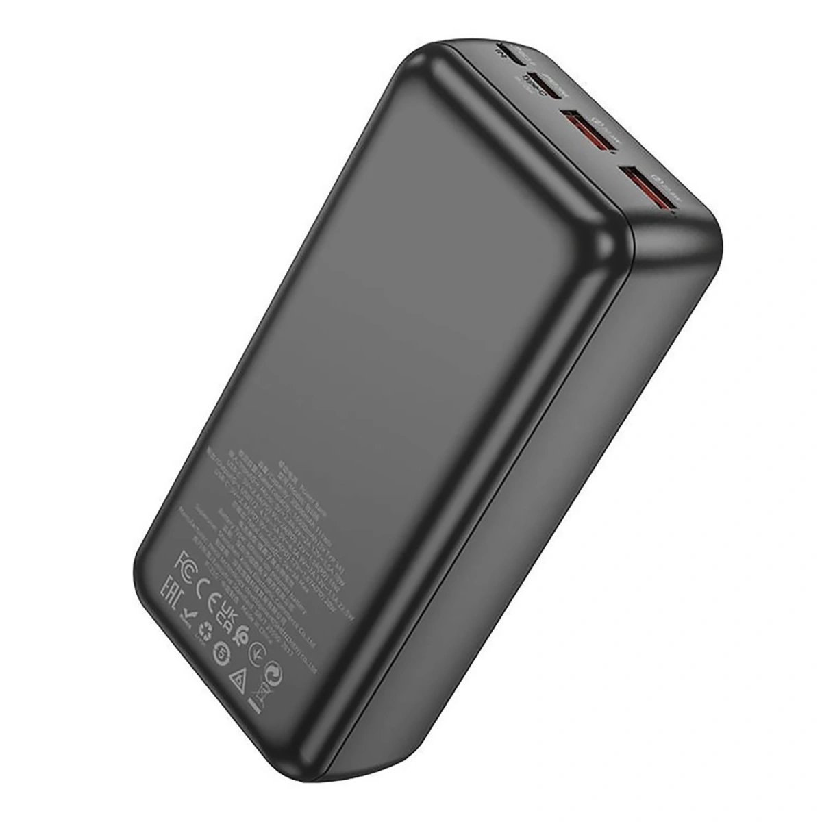 Внешний аккумулятор Borofone BJ38B 30000mAh, 22.5W+PD20W, QC3.0, 1xUSB-C, 2xUSB-A, 1хMicro-USB, Чёрный. Фото 3